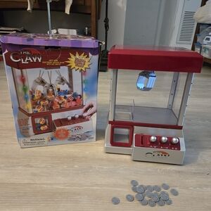 The Claw Red and Silver Arcade Game for Kids, Pre-owned.